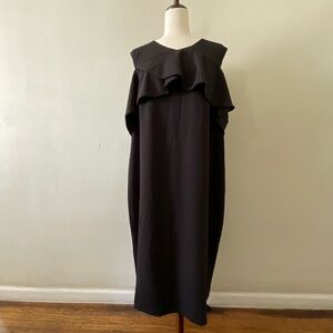 Rachel Roy Jolie Cold Shoulder Crepe Sheath Plus Size Dress Size 22W Black NWOT